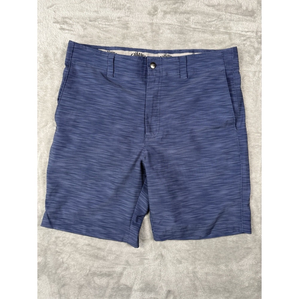 Callaway Golf Shorts Mens Size 34W x 9" Blue Performance Stretch Waistband